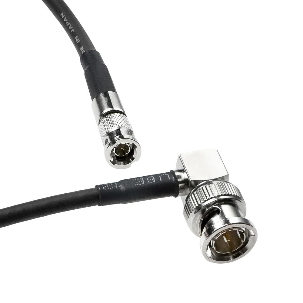 Alvin's Cables Micro BNC to BNC Cable 12G-SDI High Speed 4K UHD Video Coaxial Cable, Right Angle BNC 75 Ohm Ultra-Soft for Blackmagic Video Assist 5" Monitor,50CM|19.7inches