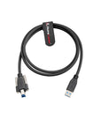 Alvin's Cables USB 3.0 Type-A to USB-B Screw Lock Data Cable for Machine Vision Industrial Camera, Printer, Scanner, 5Gbps High Flex Drag Chain Shielded