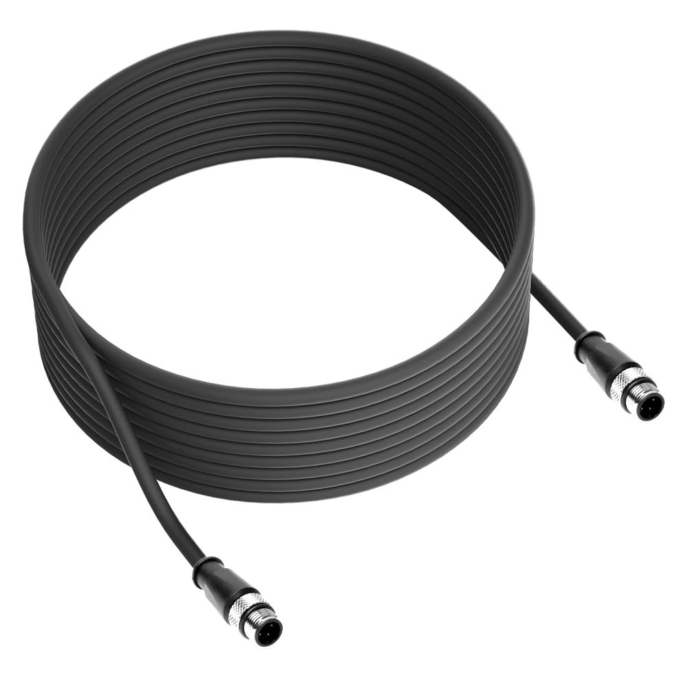 Alvin's Cables M12 D-Code 4 Pin Male to M12 D-Code 4 Pin Male Ethernet Cable for Keyence Baumer Sick Camera, High-Flex Cat6a Cable for Industrial Automation, EtherCAT/PROFINET 3.3ft/1m Green