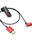 Alvin's Cables 8K 2.1 Micro HDMI Right Angle to HDMI Ultra-Thin Coiled Cable for Atomos Ninja V, 8K@60Hz 4K@120Hz High-Speed HDMI Cable for Sony A7RIII A7II A7M3, for Canon R5 M6, 45cm|18in