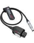 Alvin's Cables Smart D-tap to 2 Pin Male Braided Power Cable for Teradek|SmallHD|Z-CAM|Blackmagic Pyxis, 45cm|18inches, Flexible Braided