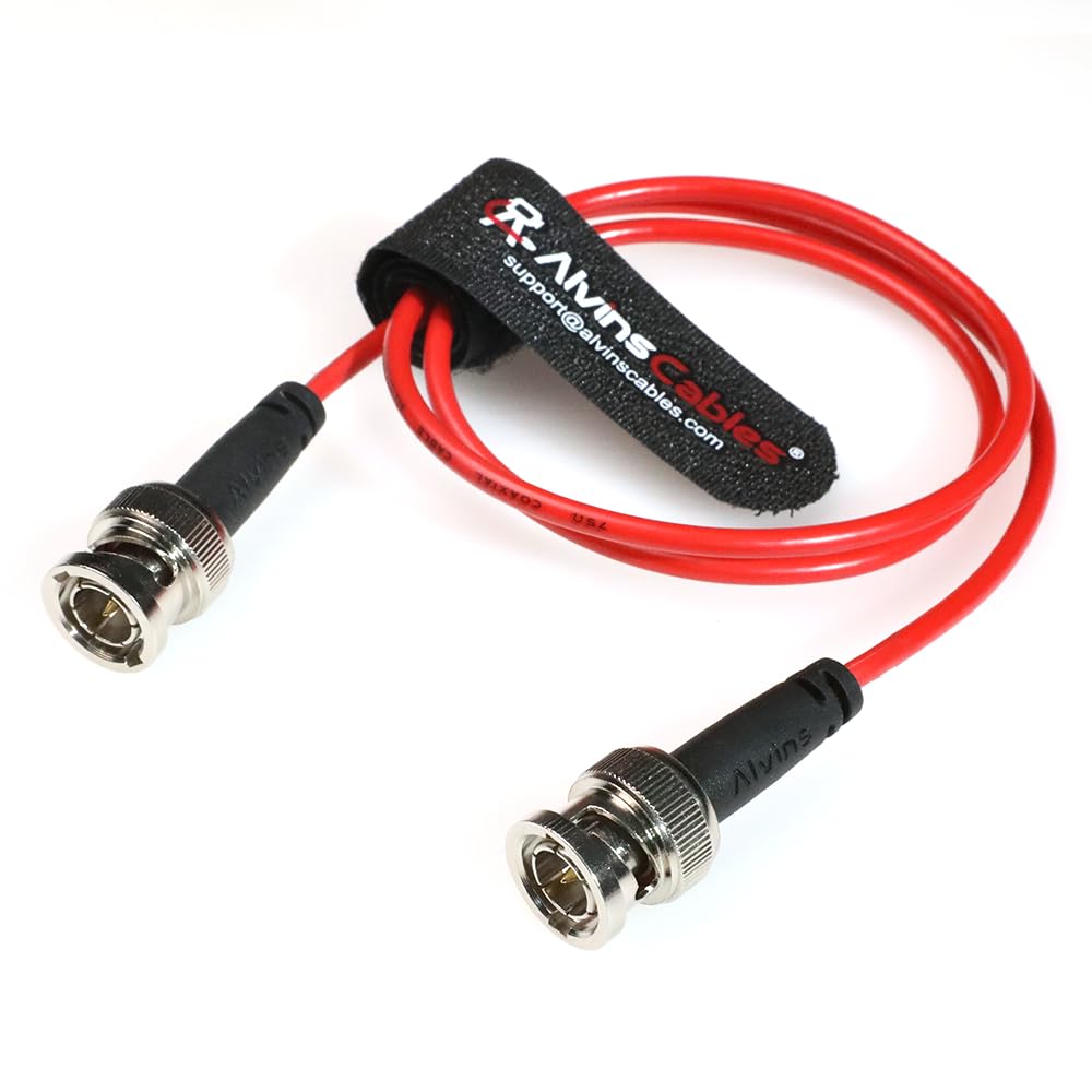 Alvin's Cables SDI Cable Ultra-Thin 75Ω Coaxial Cable for Sony Canon Panasonic HD|4K 6G-SDI Camera Camcorder Video Transmission, 60CM|2ft