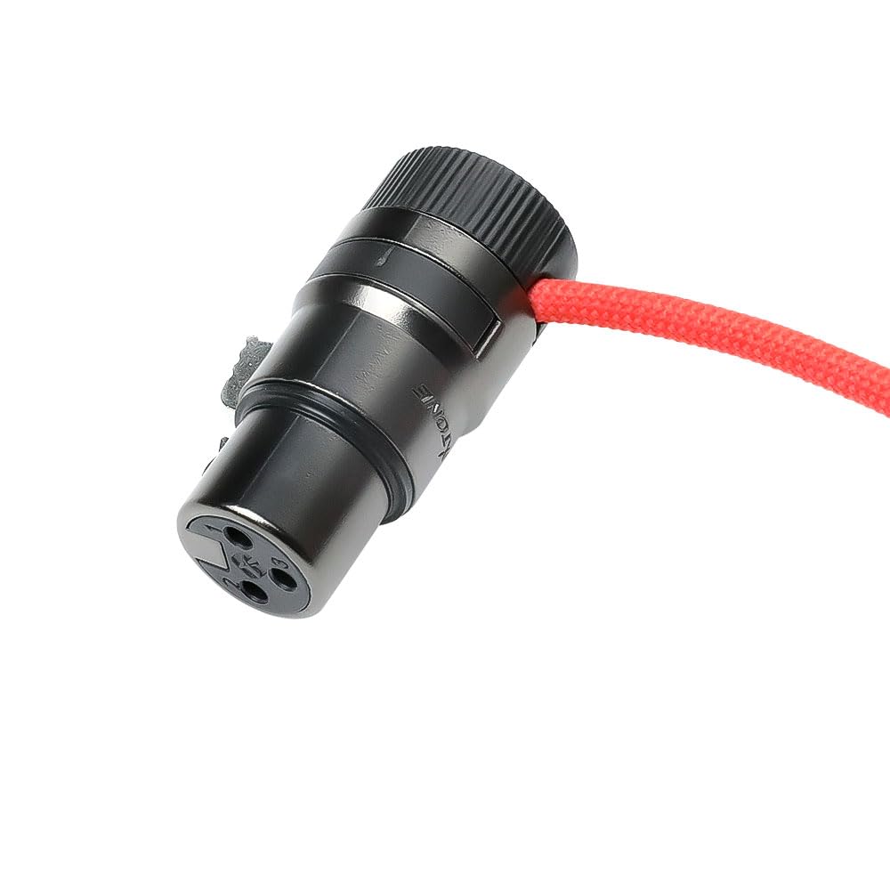 Alvin's Cables Rotatable Low-Profile XLR 3 Pin Male to Female Ultra-Flexible Coiled Cable, Aramid-Reinforced for Sony|Canon|Blackmagic Pro Cameras & Studio Audio