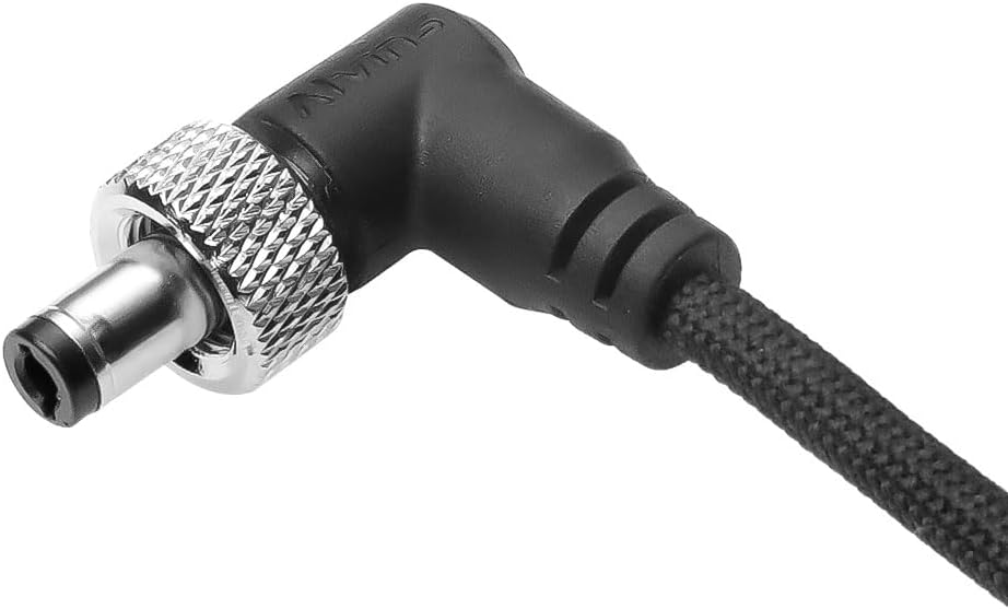 Alvin's Cables Dtap to Locking DC Right Angle Coiled Power Cable for Atomos Ninja V D-tap Cable for Blackmagic Video Assist, for Hollyland Mars 400S, Ultra Flexible 2ft