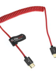 Alvin's Cables 8K 2.1 HDMI to HDMI Cable 8K@60Hz 4K@120Hz High-Speed for Atomos Ninja,for Sony FS5 FS7 FX9,BMPCC,for Canon C300 C500,Braided Coiled Cable Red