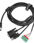 Alvin's Cables M12 A-Code 17 Pin Power Data Ethernet Cable for Hikrobot ID2000 ID3000 Barcode Readers, SC2000 SC3000 Vision Sensors, M12 17 Pin Female to RJ45 DB9 Interface Integrated Cable