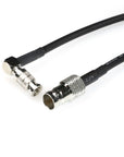 Alvin's Cables 12G Micro BNC to BNC Female Adapter Cable, High Density 4K UHD Video Coaxial Cable, 75 Ohm Ultra-Slim for Blackmagic Video Assist 5" Monitor, Right Angle Micro BNC 7.9inches