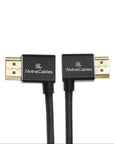 Alvin's Cables 8K HDMI 2.1 Cable 8K 60Hz 4K 120Hz High-Speed for Atomos Ninja Monitor,Left to Right Angle Braided Coiled Cable for Sony FS5 FS7 FX9,for Canon C300 C500,for Nikon Z9 Camera,Black