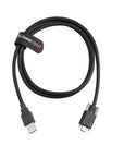 Alvin's Cables USB 2.0 Type-A to Locking Mini USB Cable, 13mm Dual-Screw Spacing for IDS Industrial Camera, High Flex Drag Chain Shielded