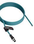 Alvin's Cables M12 A-Code 8 Pin Male to Open End Power I/O Cable Cat6a High-Flex Shielded for Cognex Keyence Basler Industrial Automation Fieldbus Module 6.6ft, Green