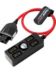 Alvin's Cables Smart D-tap Splitter Cable, Ultra Soft Smart Dtap Male to 4 Port Dtap Female Splitter Hub Power Cable for ARRI RED Teradek SmallHD SmallRig V-Mount|Gold-Mount Battery