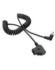 Alvin's Cables Dtap to Locking DC Right Angle Coiled Power Cable for Atomos Ninja V D-tap Cable for Blackmagic Video Assist, for Hollyland Mars 400S, Ultra Flexible 2ft