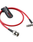 Alvin's Cables Micro BNC to BNC Cable 12G-SDI High Speed 4K UHD Video Coaxial Cable, Right Angle Micro BNC 75 Ohm Ultra-Soft for Blackmagic Video Assist 5" Monitor,Red 50CM|19.7inches