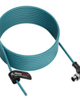 Alvin's Cables M12 A-Code 8 Pin Male Right Angle to Open End Power I/O Cable Cat6a High-Flex Shielded for Cognex Keyence Basler Industrial Automation Fieldbus Module 3.3ft/1m