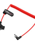 Alvin's Cables Ultra Soft Dtap to Locking DC 2.1 Right Angle Cable, Atomos Ninja Dtap Power Coiled Cable for Video Devices PIX-E7 PIX-E5 Monitor, for Hollyland Mars 400s