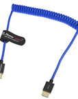Alvin's Cables 8K 2.1 HDMI to HDMI Cable 8K@60Hz 4K@120Hz High-Speed for Atomos Ninja,for Sony FS5 FS7 FX9,BMPCC,for Canon C300 C500,Braided Coiled Cable Blue