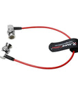 Alvin's Cables SDI Cable, 30CM|1ft Right Angle to Right Angle Ultra-Thin 75Ω Coaxial Cable for Sony Canon Panasonic HD|4K 6G-SDI Camera Camcorder Video Transmission,Red