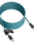 Alvin's Cables M12 X-Code 8 Pin Female to RJ45 Ethernet Cable Cat6a High-Flex Shielded for Cognex Keyence Basler Industrial Automation Fieldbus Module