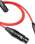 Alvin's Cables Ultra Flexible D-Tap to XLR 4 Pin Female Braided Power Cable for Sony Venice|F5|F55|SXS, Panasonic Varicam Camera, TVlogic LVM-170A Monitor, 1M|39.4inches, Red