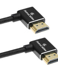 Alvin's Cables 8K HDMI Cable for Atomos Ninja,2.1 48Gbps 8K@60Hz 4K@120Hz High-Speed Braided Coiled Cable for Sony FS5 FS7 FX9,BMPCC,for Canon C300 C500,for Feelworld,Right to Right Angle Black