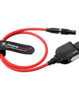Alvin's Cables Smart D-tap to 2 Pin Male Braided Power Cable for BMPCC Pyxis|Teradek|SmallHD|Z-CAM Flexible Braided 45cm|18inches, Black