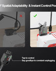 Alvin's Cables Smart D-tap Splitter Cable, Soft Braided Dtap Male to 4 Port Dtap Female Power Cable for ARRI RED Teradek SmallHD SmallRig for V-Mount Battery
