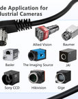 Alvin's Cables HR10A-7P-6S Hirose 6 Pin Female to Open End Power I/O Cable for Sony CCD, Basler, Keyence, Cognex, Baumer, Hikvision Industrial Camera, High Flex Shielded A-Type