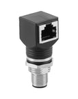 Alvin's Cables M12 A-Code 8-Pin to RJ45 Adapter Cat6a IP68 Waterproof Shielded, M12 Male to RJ45 Female Industrial Ethernet Connector for Cognex Keyence GigE Vision Basler AVT Sony CCD Cameras