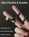 Alvin's Cables Ultra-Flexible Locking USB-C to USB-C Data-Transfer Cable for Blackmagic Pyxis Monitor, URSA Cine EVF, USB-C 3.2 10Gbps High-Speed Cable for Blackmagic Micro Studio Camera 4K G2, Black