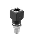Alvin's Cables M12 X-Code 8-Pin to RJ45 Adapter Cat6a IP68 Waterproof Shielded, M12 Male to RJ45 Female Industrial Ethernet Connector for Cognex Keyence Basler Baumer Datalogic Microscan Sick