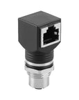 Alvin's Cables M12 X-Code 8-Pin to RJ45 Adapter Cat6a IP68 Waterproof Shielded, M12 Female to RJ45 Female Industrial Ethernet Connector for Cognex Keyence Basler Baumer Datalogic Microscan Sick
