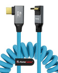 Coiled USB-C Cable, Braided USB-C to USB-C Cable, 40Gbps, 240W PD 3.1 Charging, 8K@60Hz Video, USB4.0 Type C for Thunderbolt 4/3, BMPCC, Canon R5/R6, Sony FX3/A7C, Mac, iPhone, USB-IF Certified