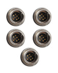 Alvins HR25-7TR-8P Hirose 8 Pin Male Circular Receptacle, Solder Cup Panel Mount Connector, Metal Threaded Locking for Industrial & Camera Equipment