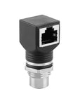 Alvin's Cables M12 A-Code 8-Pin to RJ45 Adapter Cat6a IP68 Waterproof Shielded, M12 Female to RJ45 Female Industrial Ethernet Connector for Cognex Keyence GigE Vision Basler AVT Sony CCD Cameras