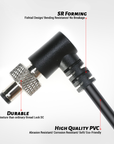 Alvin's Cables Atomos Monitor Coiled Power Cable Right Angle Locking DC 5.5 2.1 for Video Devices PIX-E7 PIX-E5 Touchscreen Display Hollyland Mars 400s