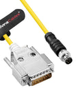 Alvin's Cables Cognex CCB-M8DSIO-00 M8 5-Pin B-Code to DB15 I/O Cable for Cognex in-Sight 8000/Micro Series Industrial Vision System, CIO-Micro I/O Module,0.7M/2.3ft Yellow