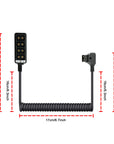 Alvin's Cables D-tap Splitter Ultrashort Power Cable D-Tap Male to 4 Port Dtap Female Cord for ARRI RED Cameras TILTA Steadicam IDX Battery