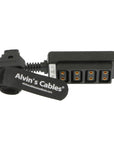 Alvin's Cables D-tap Splitter Ultrashort Power Cable D-Tap Male to 4 Port Dtap Female Cord for ARRI RED Cameras TILTA Steadicam IDX Battery