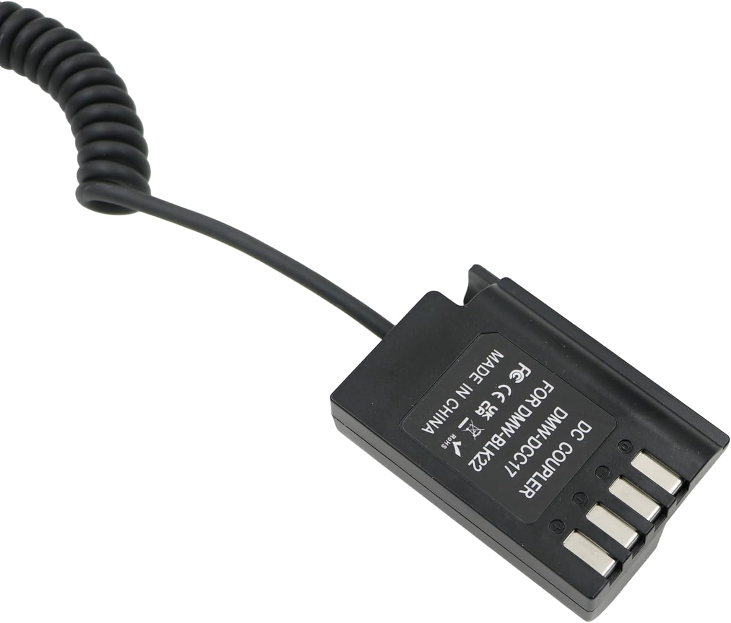 Alvin's Cables DMW-DCC17 Batteria Fittizia D-Tap Con Cavo A Spirale Per Panasonic Lumix S5 S5II GH6 G9 E G9II