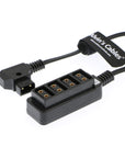 Alvin's Cables D-tap Splitter Ultrashort Power Cable D-Tap Male to 4 Port Dtap Female Cord for ARRI RED Cameras TILTA Steadicam IDX Battery