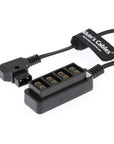 Alvin's Cables D-tap Splitter Cable D-tap Male to 4 Port Dtap Female Power Supply for V-Mount Camera Battery P-tap Power Hub 60cm| 23.6inches