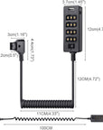 Alvin's Cables D-tap Splitter Ultrashort Power Cable D-Tap Male to 4 Port Dtap Female Cord for ARRI RED Cameras TILTA Steadicam IDX Battery