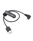 Alvin's Cables Micro HDMI to HDMI Cable 8K60P High-Speed 2.1 for Sony a7 IV FX30 ZV-E10, for Canon R5C R5 R6, Atomos Shinobi Ninja V, 45cm/17.7in, Right Angle Micro HDMI