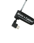 Alvin's Cables Nucleus-Nano II Motor Run Stop Cable for Tilta for Arri Alexa 35| Mini LF| LF| SXT| XT| Amira Cameras Fischer 3 Pin to Right Angle USB-C Type-C RS Cable 40cm| 15.7inches