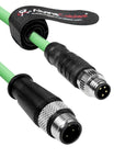 Alvin's Cables M8 A-Code 4 Pin Male to M12 D-Code 4 Pin Male Ethernet Cable High-Flex Shielded Cat6a for Beckhoff ZK1090-3161, PROFINET, EtherCAT, Industrial Automation, Robotics