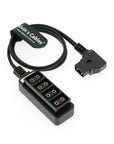 Alvin's Cables D-tap Splitter Ultrashort Power Cable D-Tap Male to 4 Port Dtap Female Cord for ARRI RED Cameras TILTA Steadicam IDX Battery