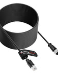 Alvin's Cables M12 X-Code 8 Pin Female to RJ45 Ethernet Cable Cat6a High-Flex Shielded for Cognex Keyence Basler Industrial Automation Fieldbus Module