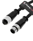 Alvin's Cables M12 A-Code 5 Pin Male to Female Extension Cable for Industrial Automation Fieldbus Communication, Shielded High-Flex Sensor and Actuator Signal Power Cable 3.3ft/1m
