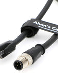 Alvin's Cables M12 D-Code 4 Pin Male to RJ45 Ethernet Cable High-Flex for Industrial Camera Sensor, Automation Application