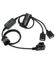 Alvin's Cables D-tap Male to Dual USB Female Port 5V 2A Power Cable Converter Adapter for Anton Bauer V-Mount Gold Mount Battery to Mobile Phone Receiver Wireless Focus 1M|39.4in